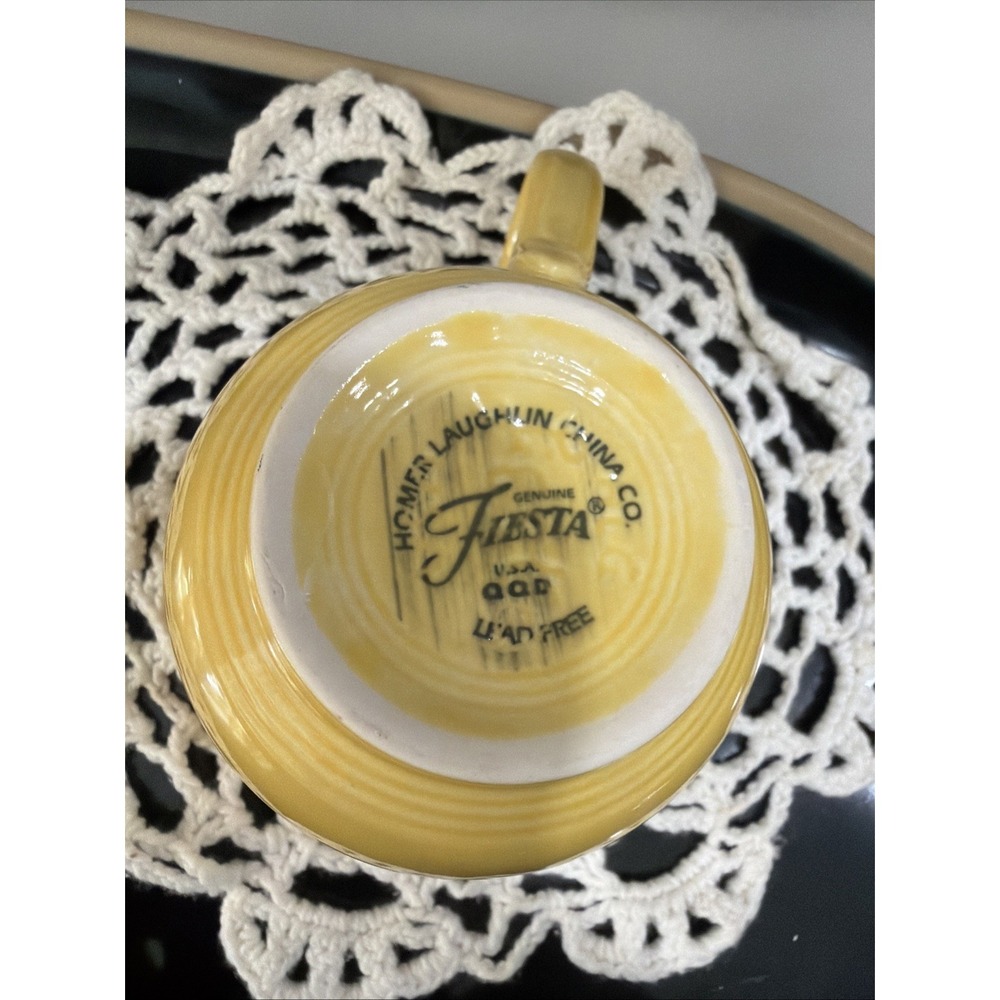 Fiesta Homer Laughlin Coffee Tea Cup‎  Yellow Fiestaware HLC USA - Picture 6 of 6